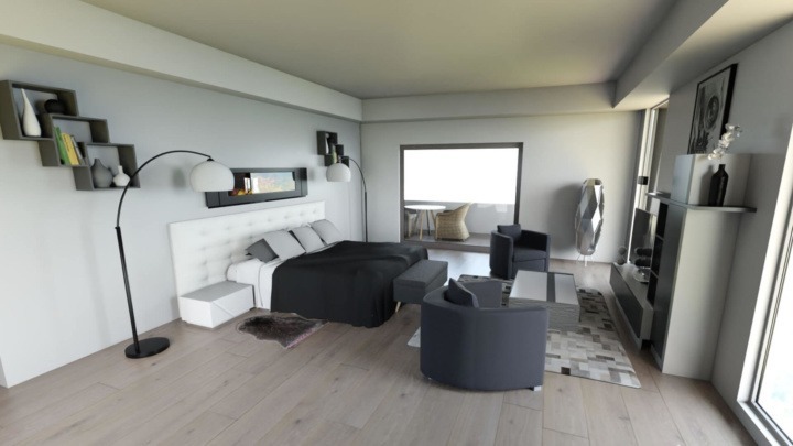 HomeByMe bedroom 3D rendering