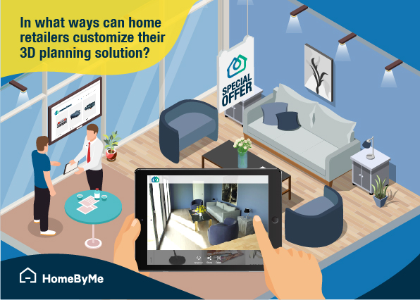 HomeByMe for home retailers 3D planning solution in a home retailer store